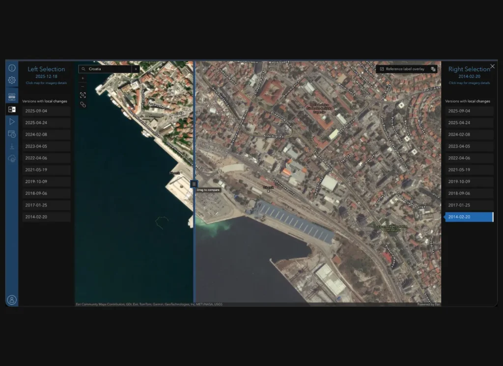 satelitski-pogled-ilustracija2 | Šigureca Satelitske snimke dostupne svima bilježe promjene na šibenskom gatu Vrulje, ali što tek vide špijuni