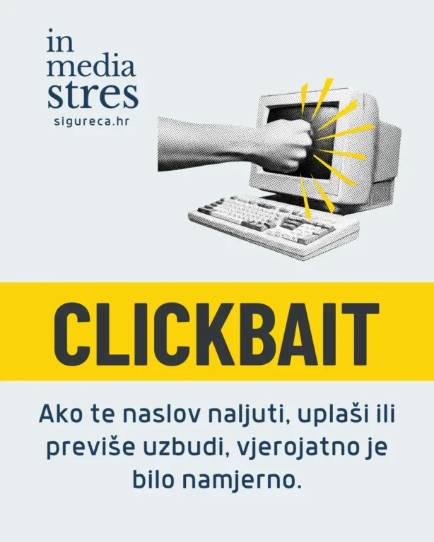 IN MEDIA STRES KAMPANJA 9 Kako prepoznati manipulativne i clickbait naslove