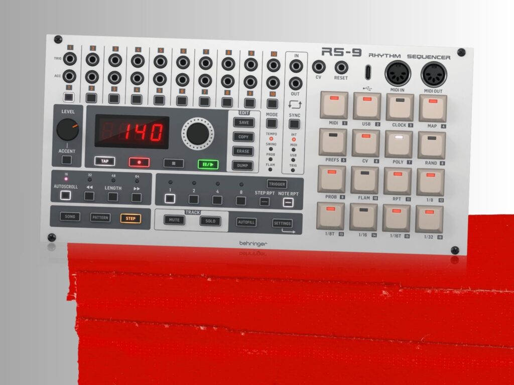 RS-9 – Behringer ima novu mašinu s 10 drum kanala i 64-step sekvencerom za Eurorack