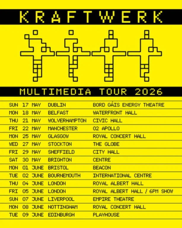 Kraftwerk dogodine na turneji: Objavljeni datumi nastupa u Irskoj i UK