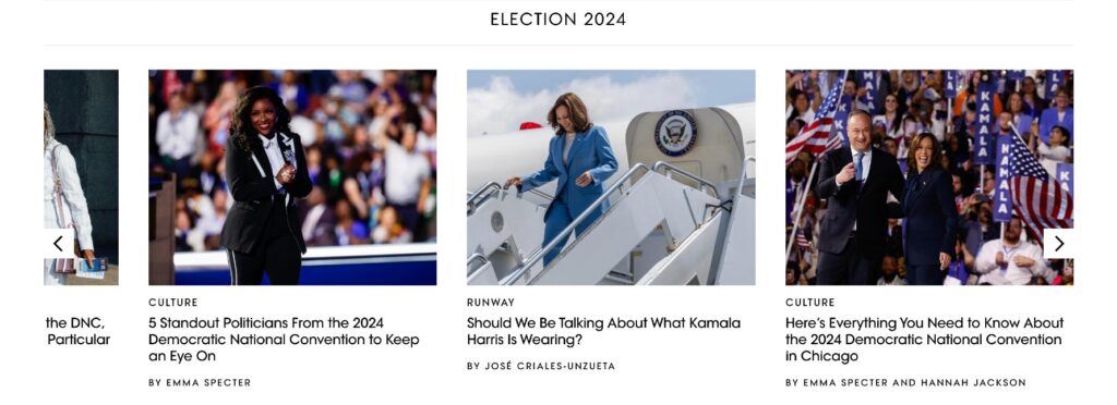 Američki izbori svuda i svakome, Vogue ima i rubriku o njima